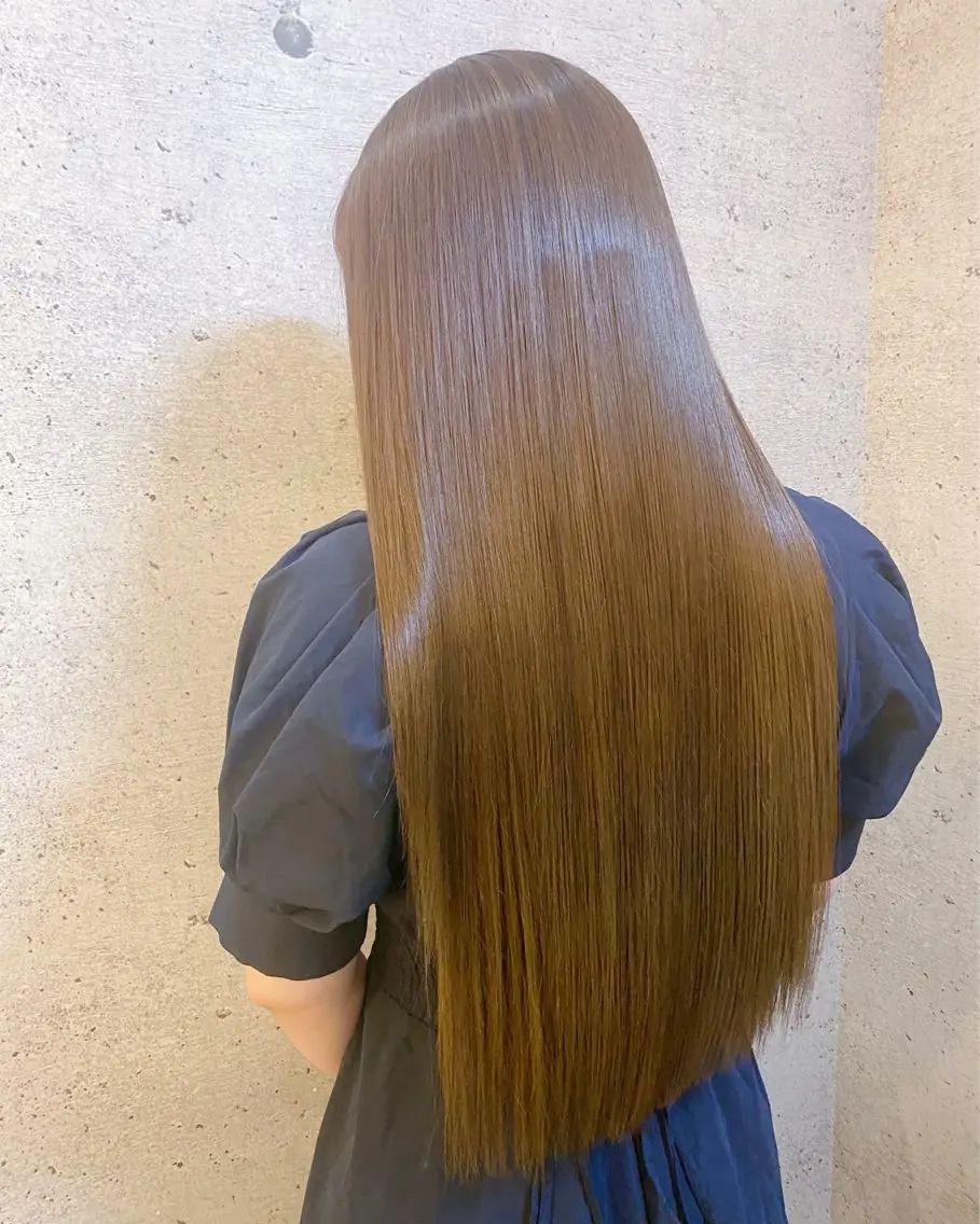 ロング カラー カット ヘアカラー トリートメント 久保 敏之のヘアスタイル