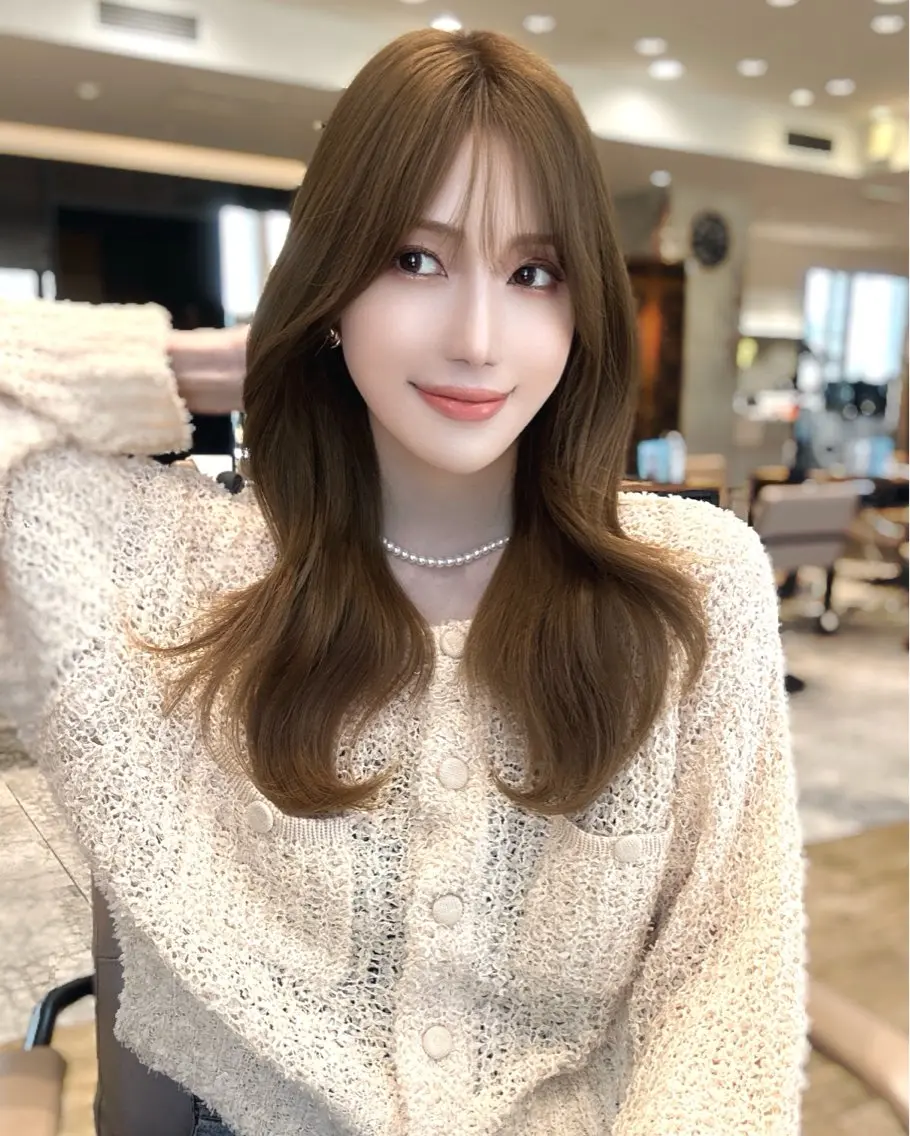 セミロング カット ヘアカラー トリートメント 似合わせレイヤー モテカラー🤍三科のヘアスタイル