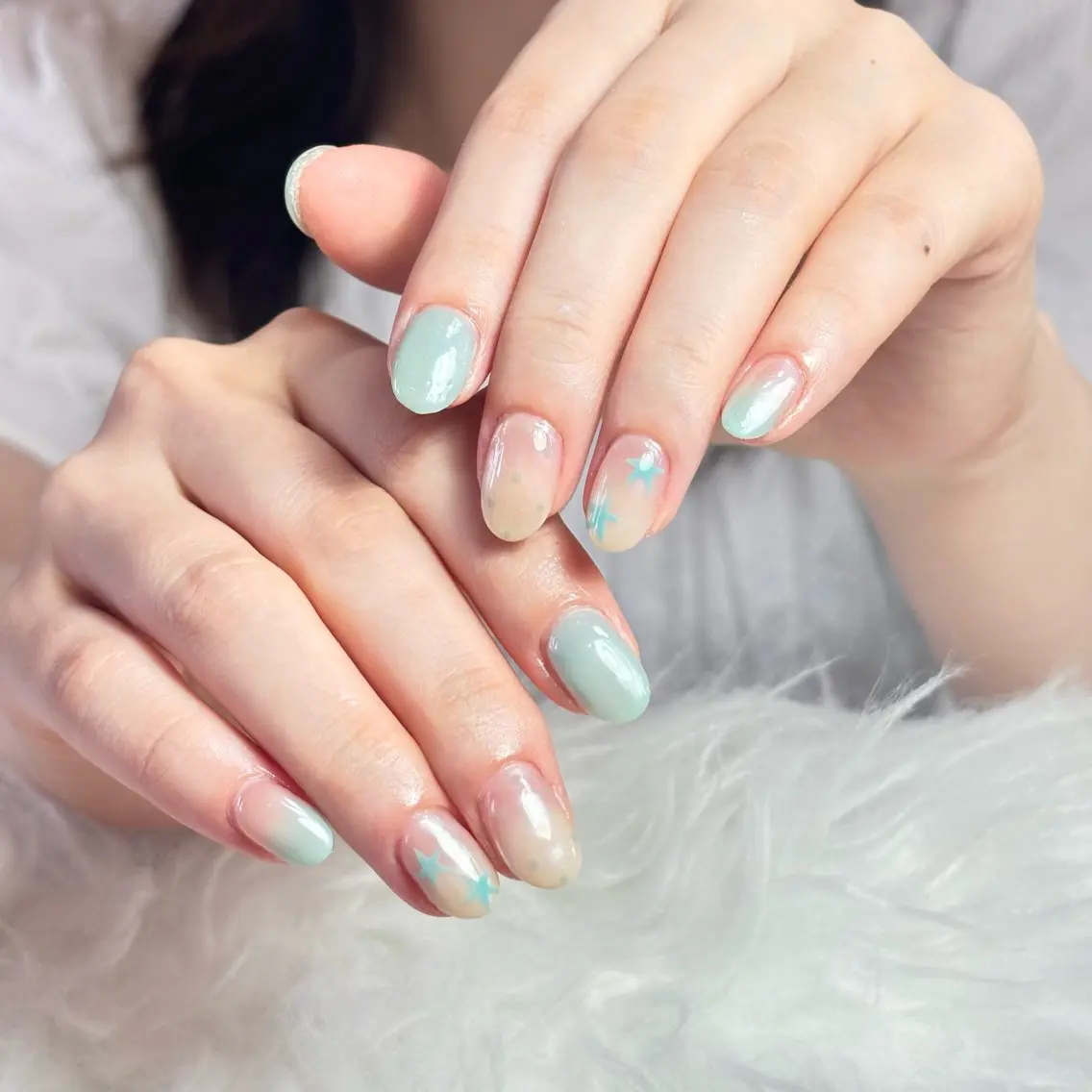 ネイル 桜ネイル 長さ出し フレンチネイル 韓国ネイル マグネットネイル ハンドネイル Kiwami nailsalonのネイルデザイン