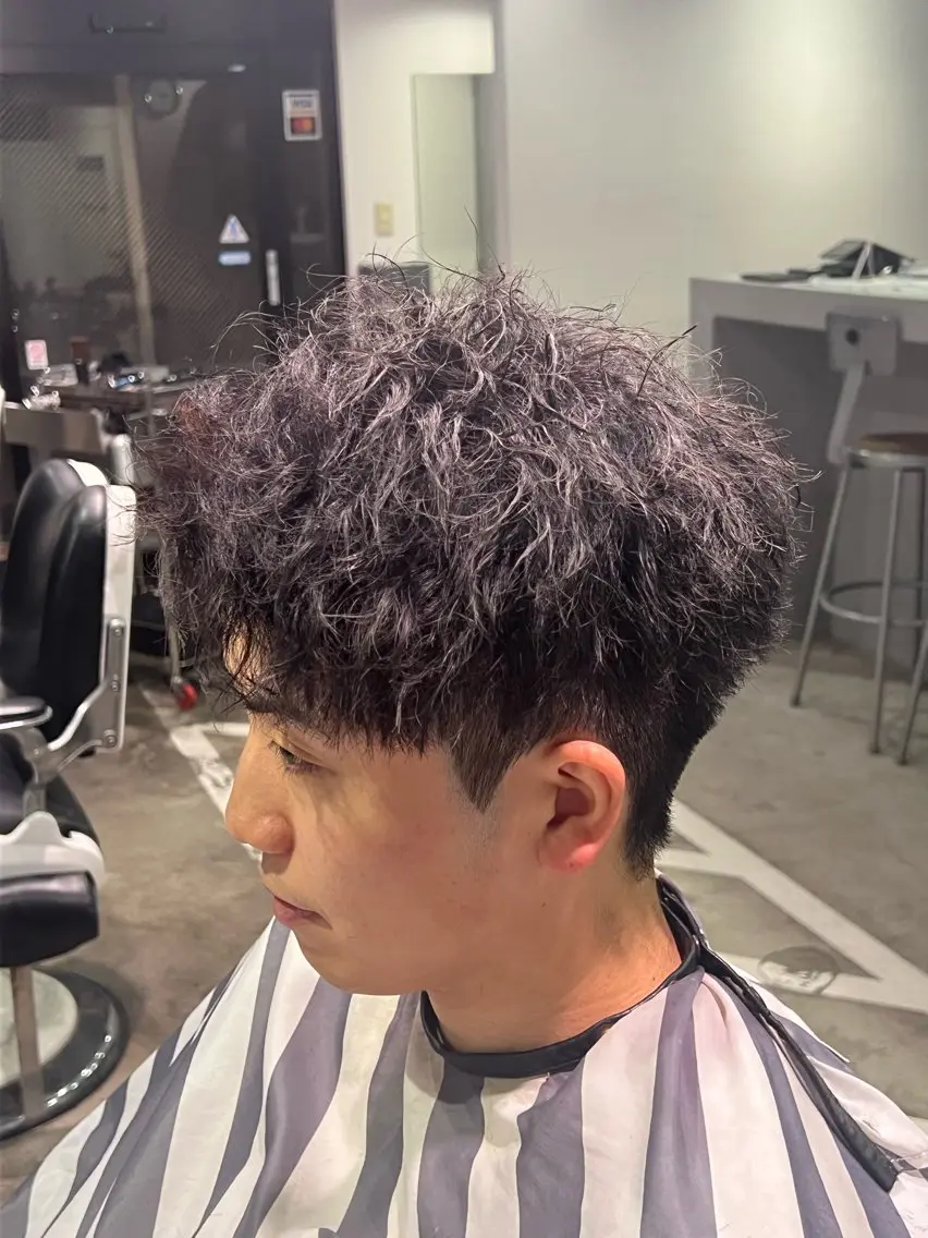 ショート パーマ メンズ メンズパーマ 朝陽 /メンズヘア特化のヘアスタイル