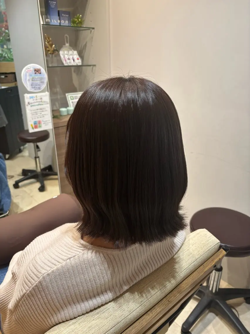 ミディアム ボブ くびれヘア ✿︎AMELY呉服町 海野采紗‎✿  ‎のヘアスタイル