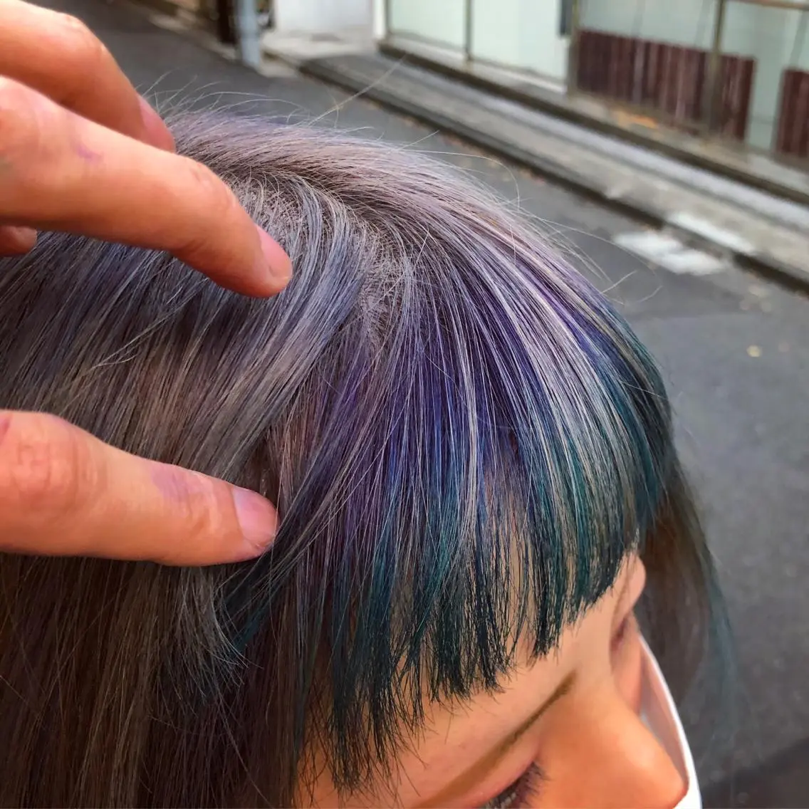 初カラーのお試しに最適❤️ケアブリーチ込み前髪インナーカラー+三種のtr⭐︎枝毛カット付✨フェイスフレーミング相談🆗の写真
