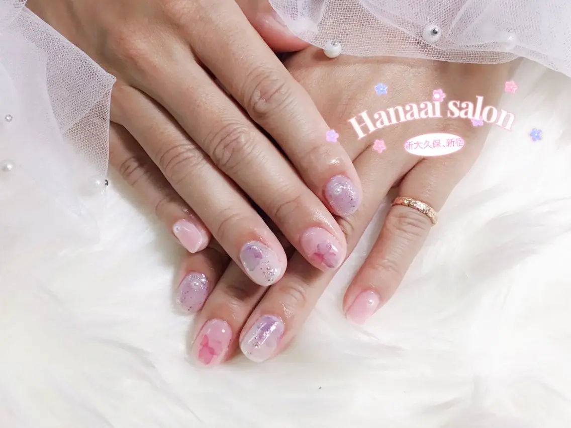 ショート ハンドネイル Hanaai Salon新大久保店のネイルデザイン