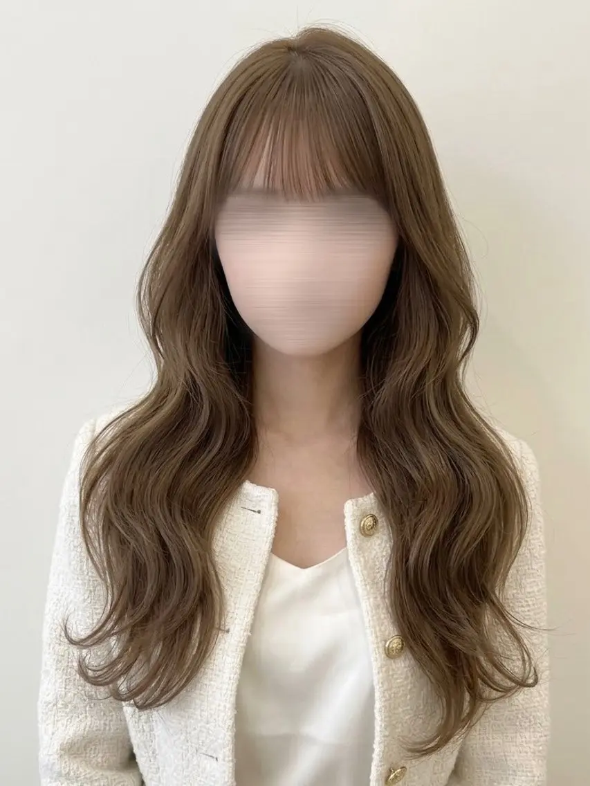 ロング 伸ばしかけ 髪質改善 縮毛矯正 トリートメント カット ヘアカラー トリートメント 🩶透明感｜レイヤー ｜Honoka🩶のヘアスタイル