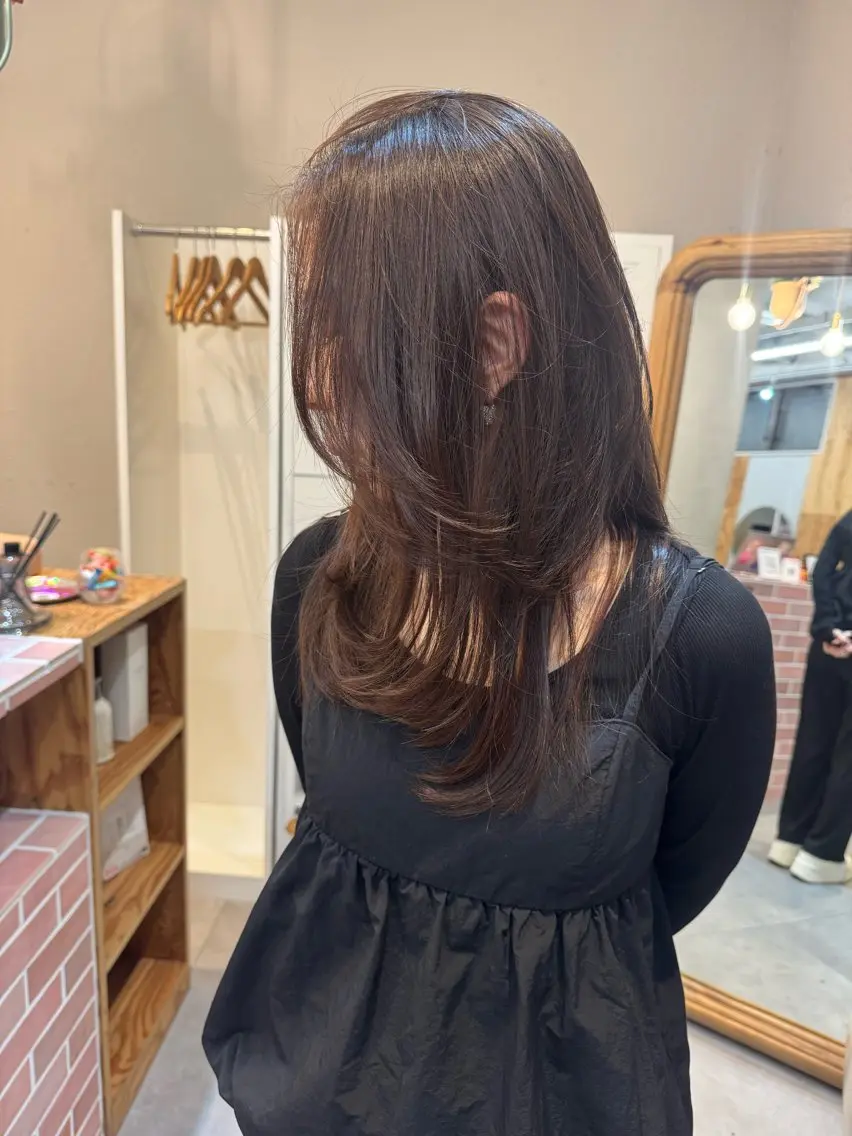 カット ヘアカラー 🌙ヘーゼルベージュ レイヤーカット🌙のヘアスタイル