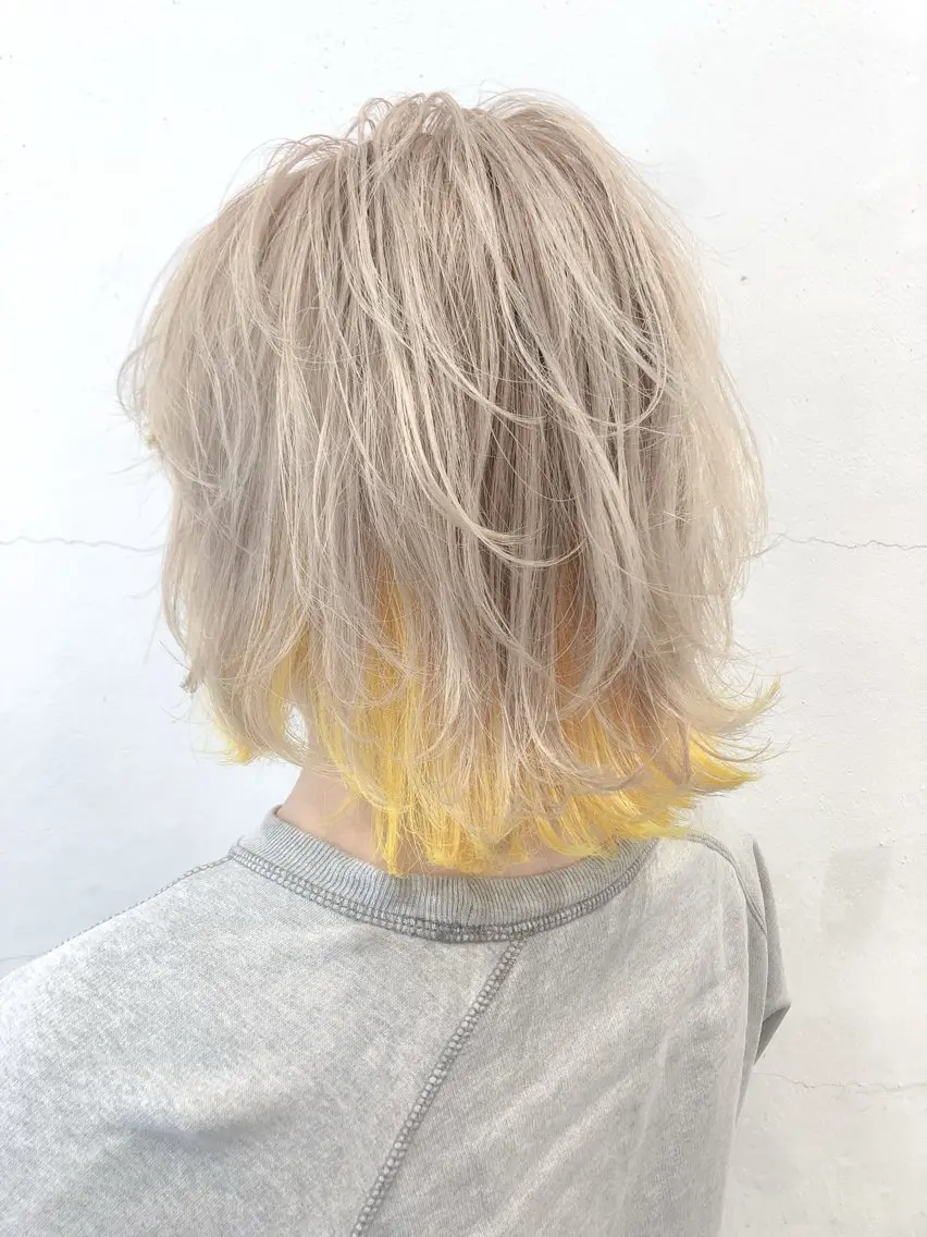 ミディアム ヘアカラー ブリーチカラーモデル 募集中/ リョウスケのヘアスタイル