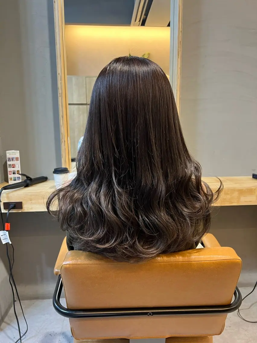 ロング カラー 透明感カラー レイヤーカット 神戸ボブ✂️ ioe三宮/田 伸佳のヘアスタイル