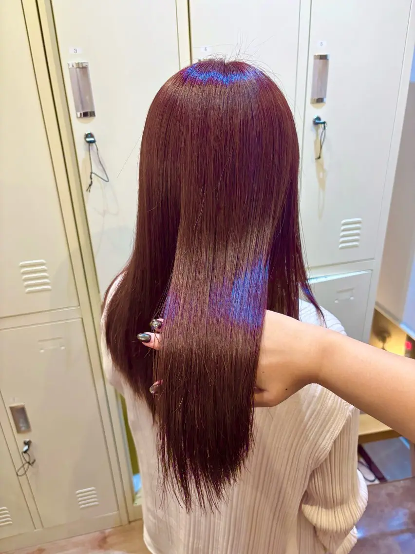ロング カラー 透明感カラー ラベンダーカラー ピンクカラー little ruca‎𖤐のヘアスタイル