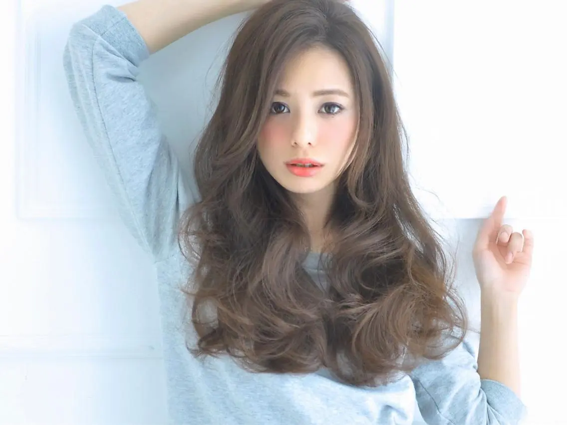 ロング カラー グレージュ ボブ 似合わせカット 小顔カット ◆感動口コミ/最小顔 理論カット◆森口 峻のヘアスタイル