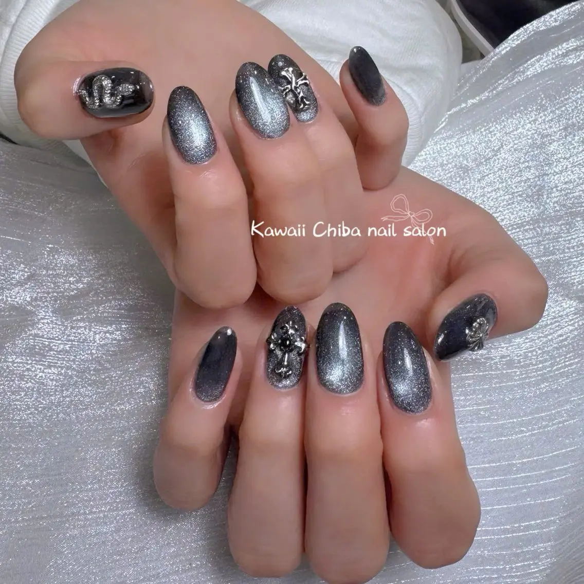 ネイル チークネイル ドット グラデーション ハート キラキラネイル Kawaii _Nailのネイルデザイン