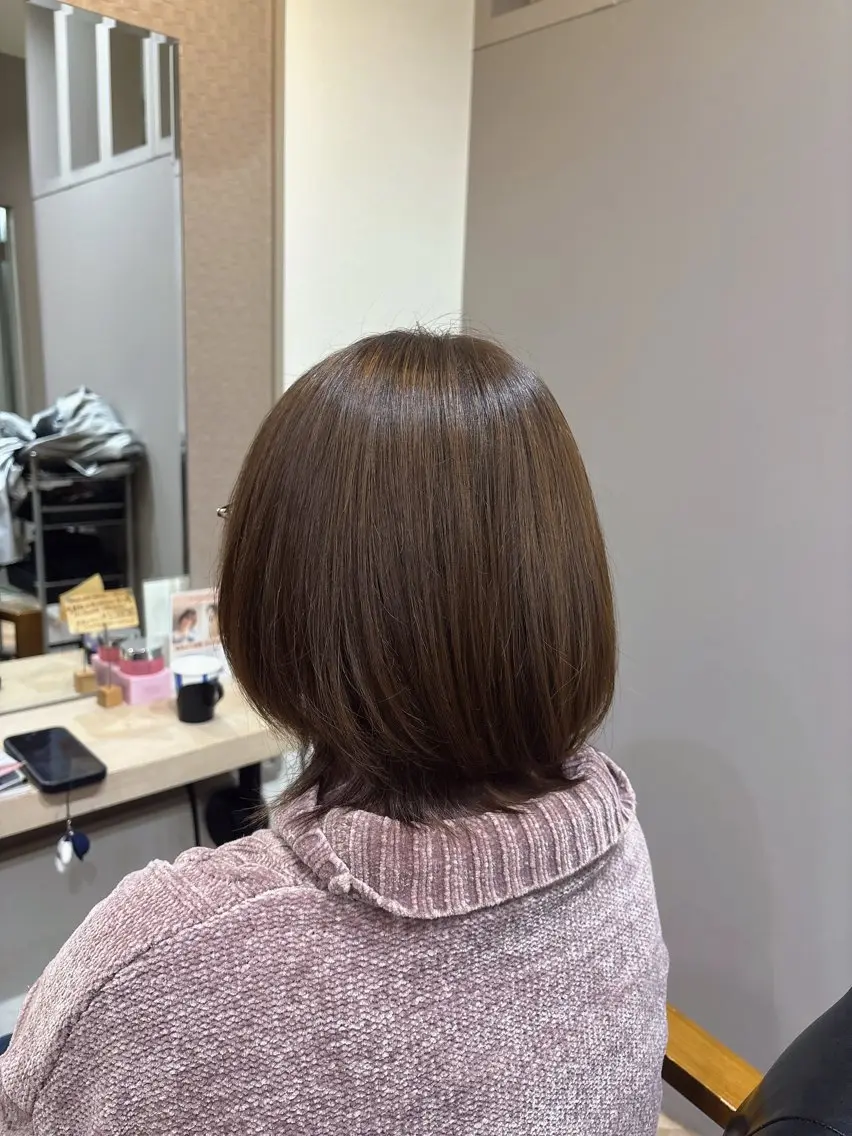 カラー ベージュカラー 透明感カラー オリーブベージュ ヘアカラー 笹木 怜羅のヘアスタイル