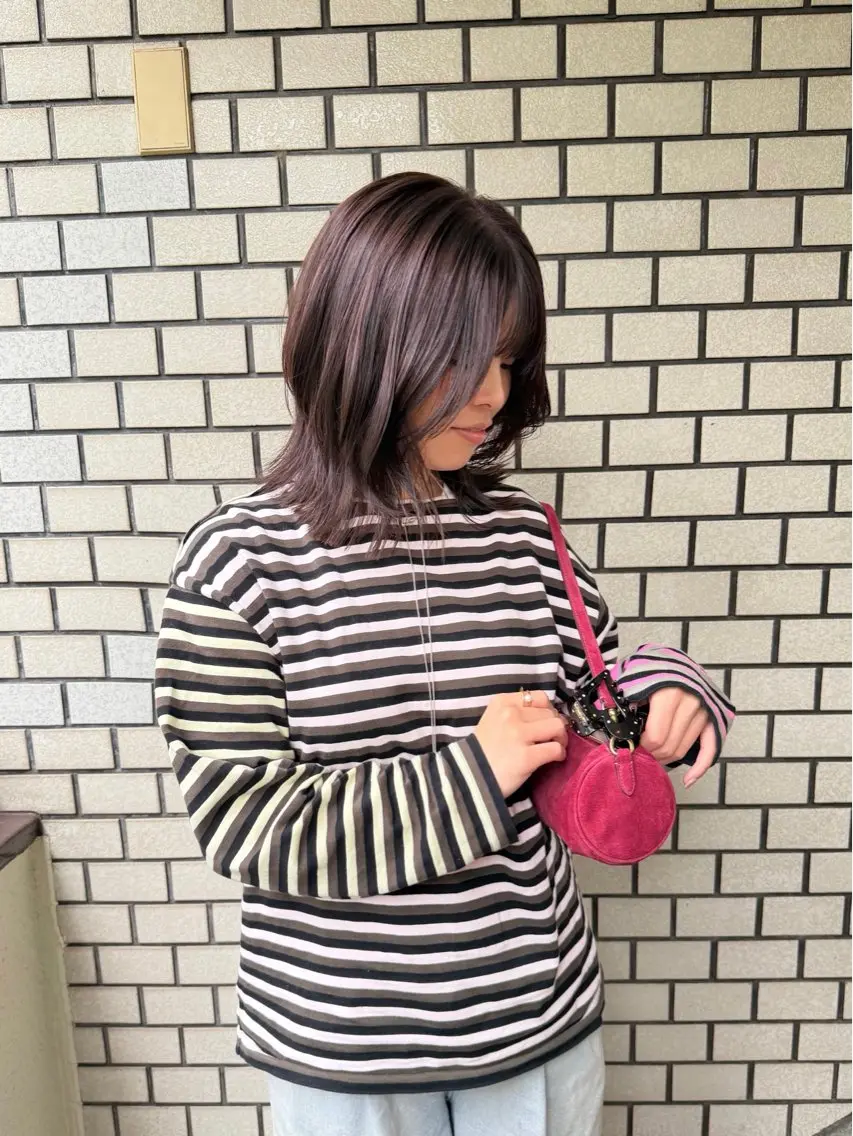 ミディアム カラー カット ヘアカラー トリートメント ボブ&韓国レイヤー/ 艶カラー♡TOMOEのヘアスタイル