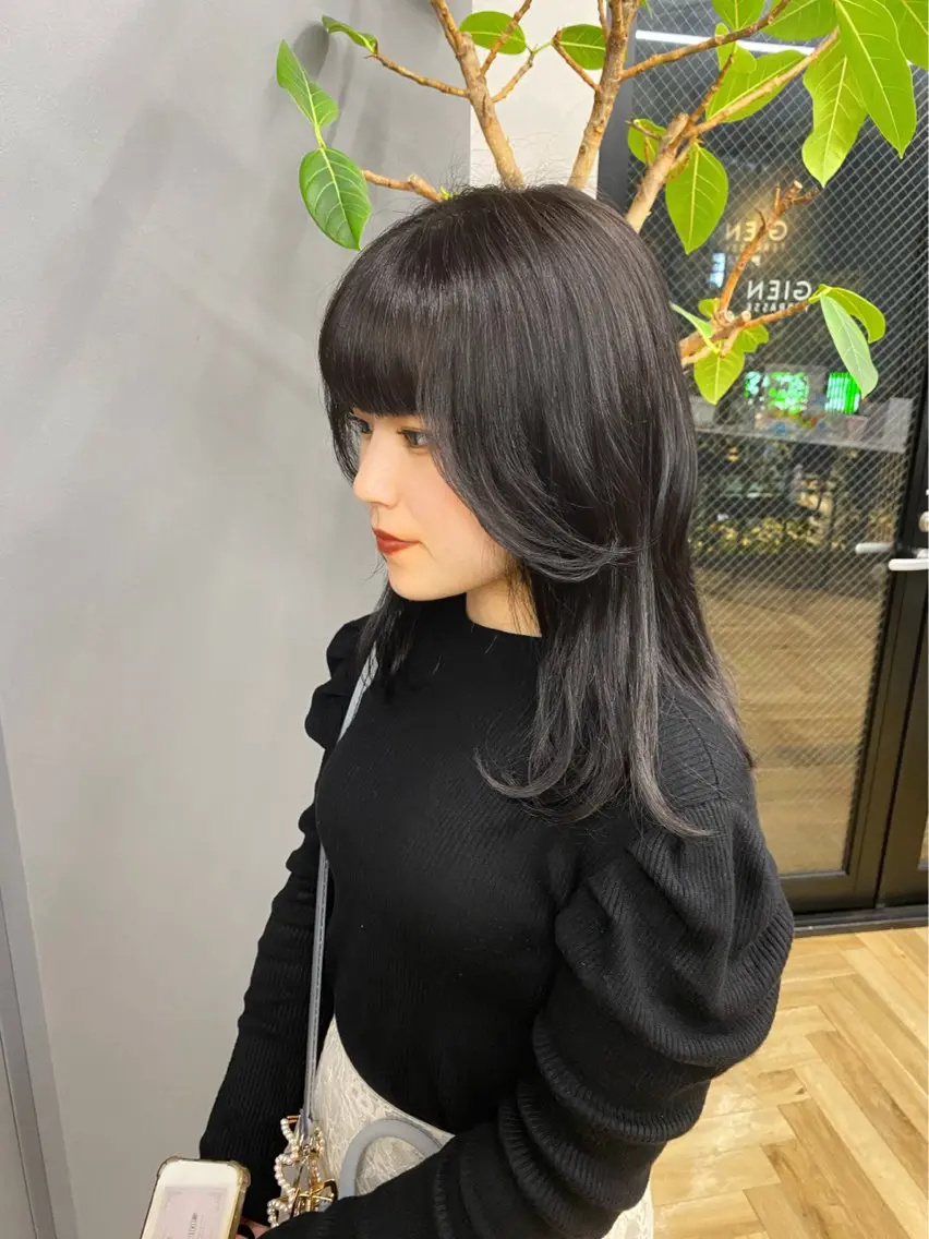 セミロング カラー 中尾 碧斗のヘアスタイル