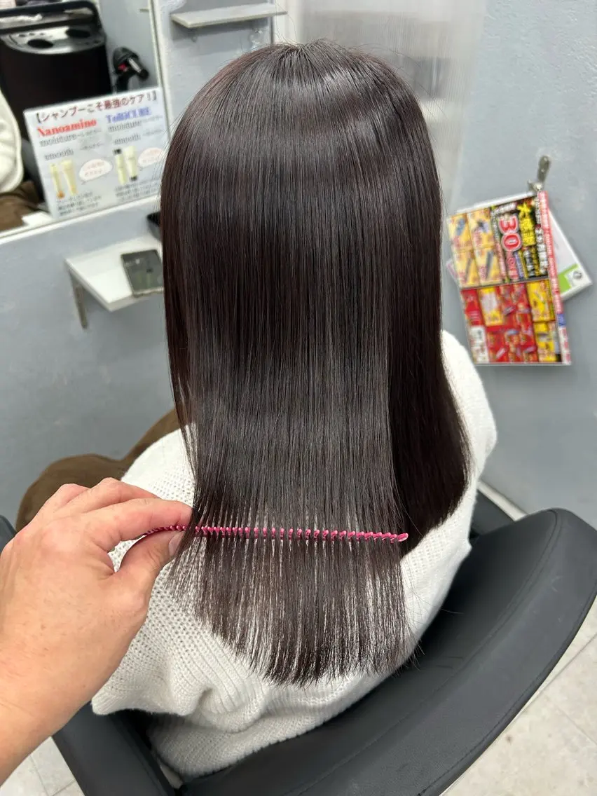 セミロング カットモデル急募🌈 技術責任者久保のヘアスタイル
