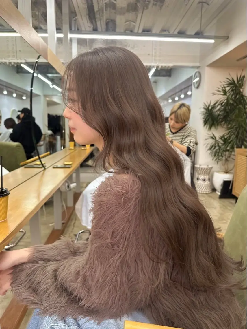 ロング カラー カット ヘアカラー トリートメント まさと/ヘーゼルベー ジュ/レイヤーカットのヘアスタイル