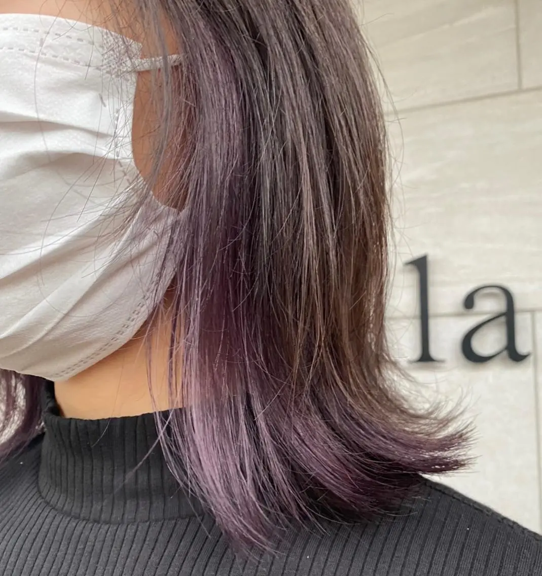 ミディアム カラー パープルカラー HARUKA🍒 toccaのヘアスタイル