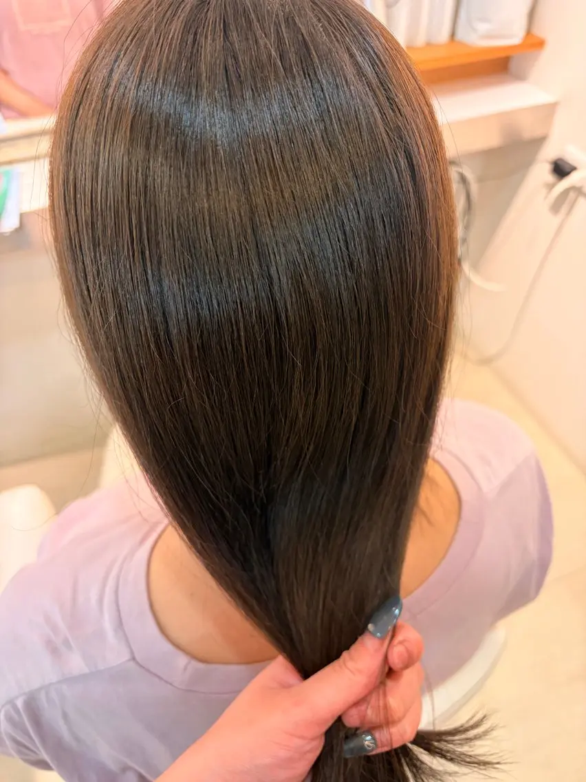 セミロング カラー カット ヘアカラー 滝口 雪月花のヘアスタイル