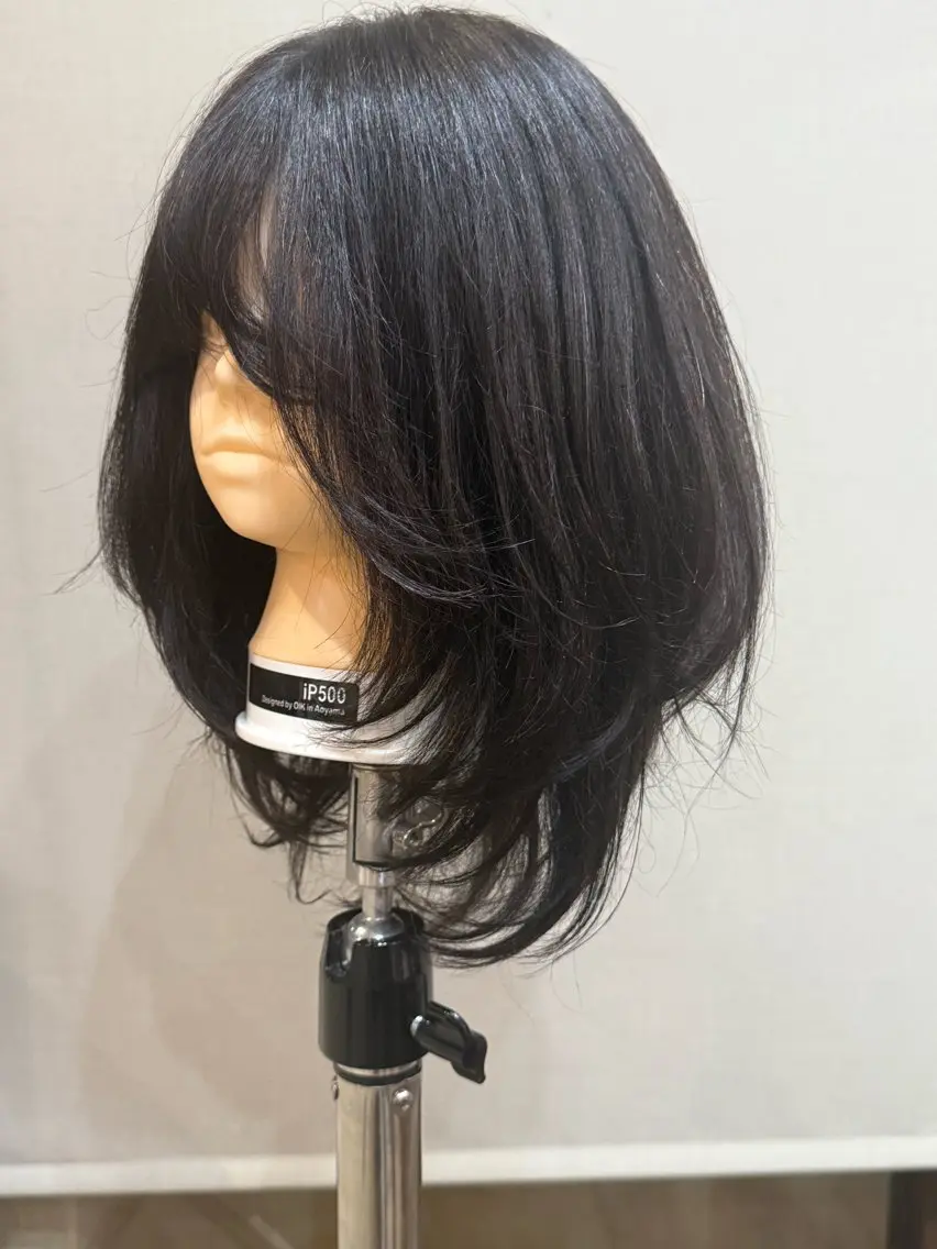 ロング ハッシュカット レイヤーカット 鈴木 未歩のヘアスタイル