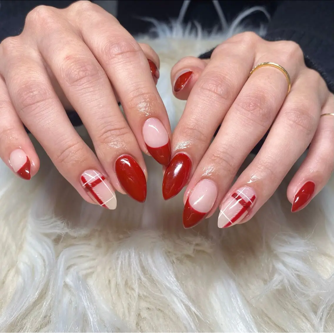 ネイル アニマル柄 長さ出し フレンチネイル ジェルネイル グラデーション ハンドネイル Nail&eye Belire 新宿のネイルデザイン