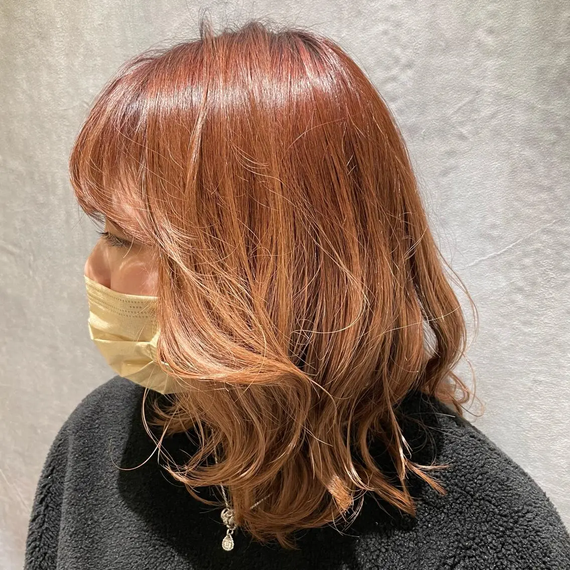 セミロング カラー 髪質改善カラー💎 オオネヨシナリのヘアスタイル