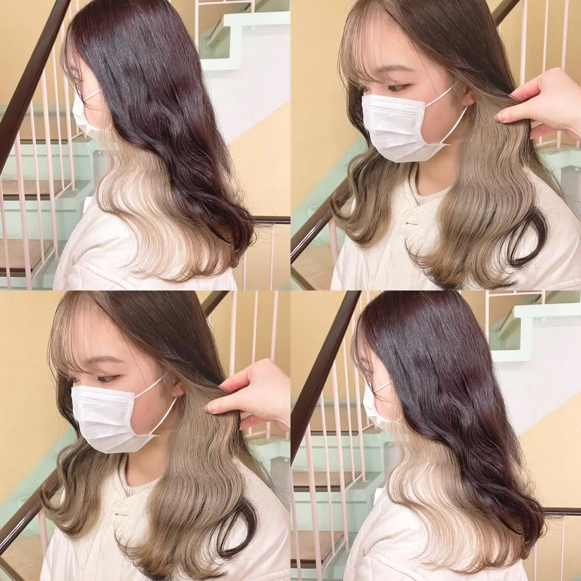 カラー ヘアカラー トリートメント 渋谷:インナーカラー ／🍒エリカ🍒のヘアスタイル