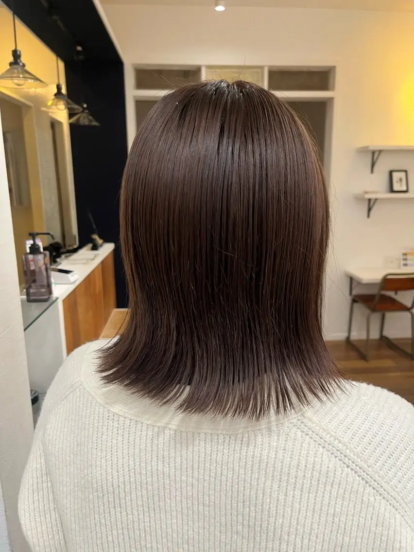 ミディアム トリートメント カット ヘアカラー トリートメント 無料カットモデル‪✨ ✂️Nanami🌷のヘアスタイル
