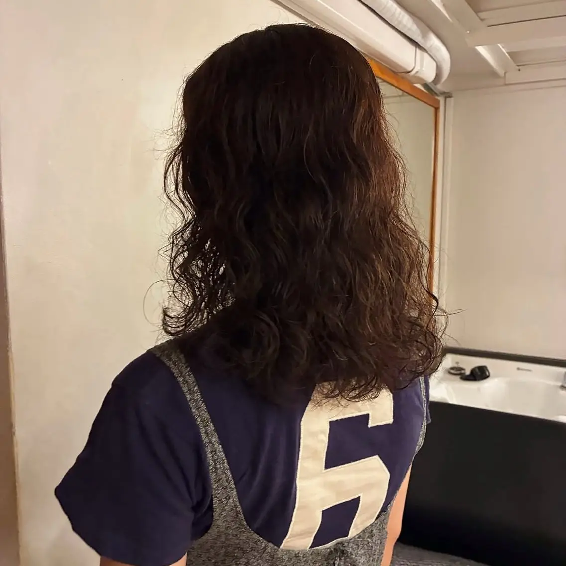 セミロング パーマ 透明感カラー/ くるくるパーマミウのヘアスタイル
