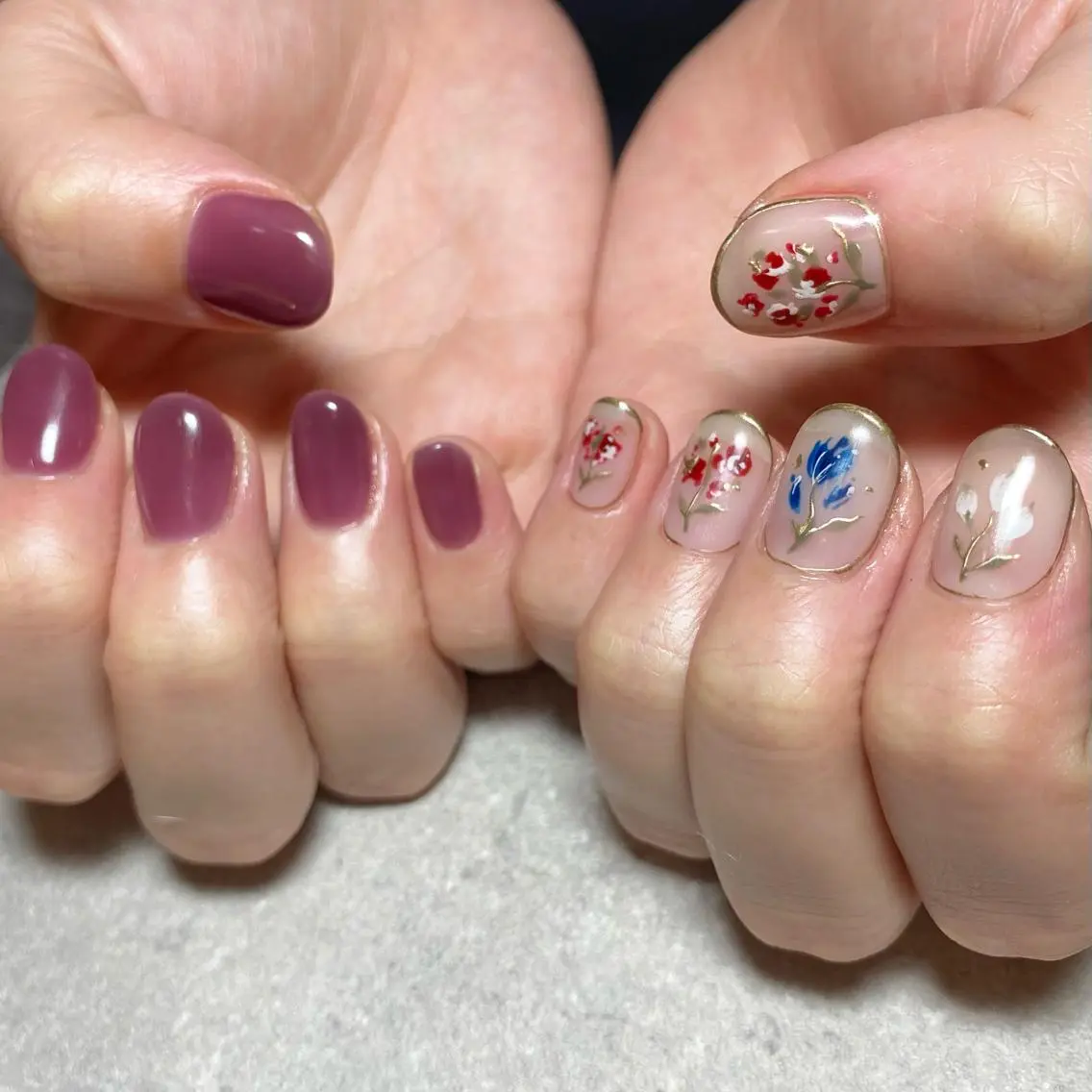 ネイル アートネイル ニュアンスネイル 春ネイル 夏ネイル ハンドネイル 山田 貴子のネイルデザイン