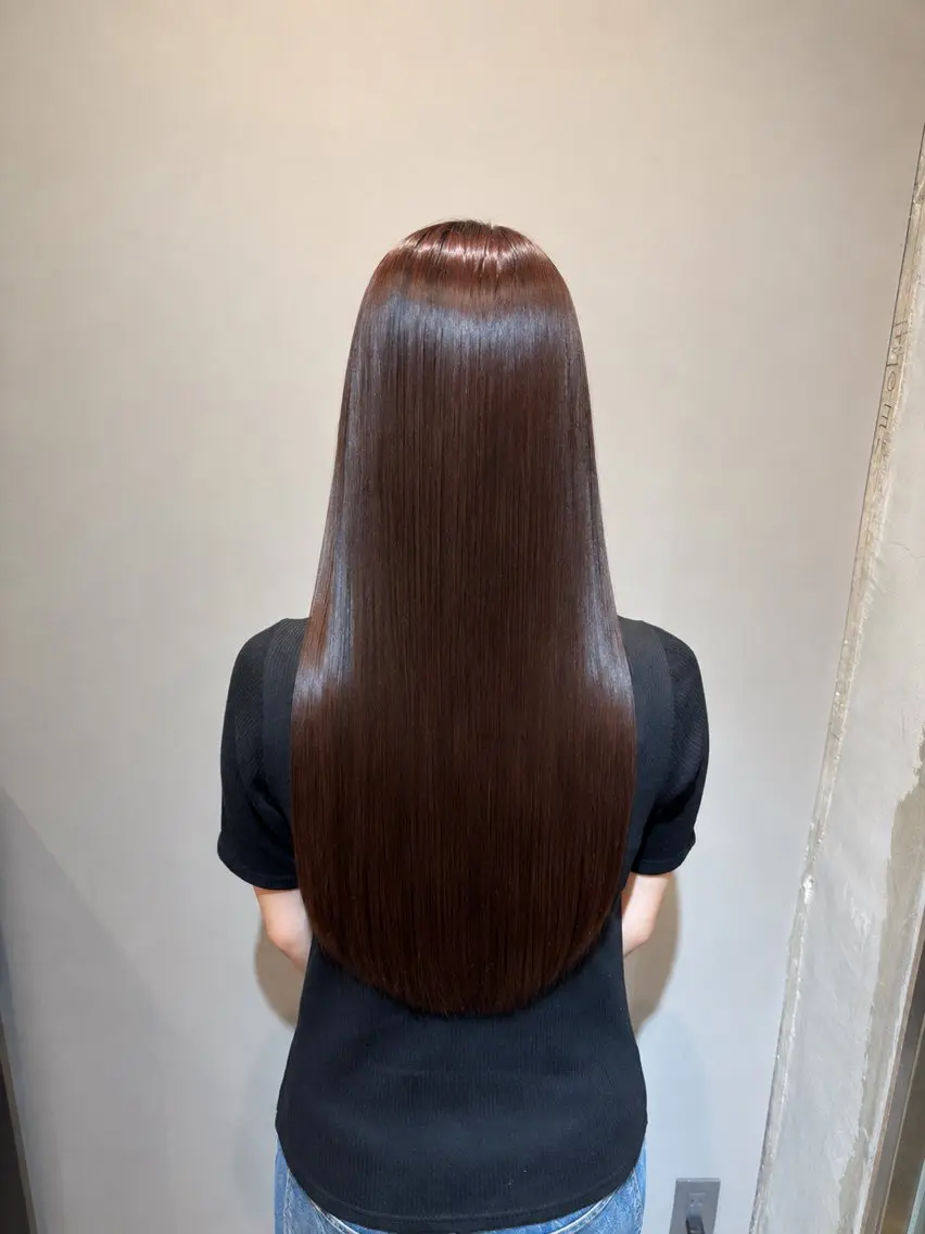 ロング パーマ 髪質改善 縮毛矯正 トリートメント ストレートパーマ カット ヘアカラー 縮毛矯正 トリートメント 朝が楽になる髪質改善 /美髪矯正/KOHのヘアスタイル