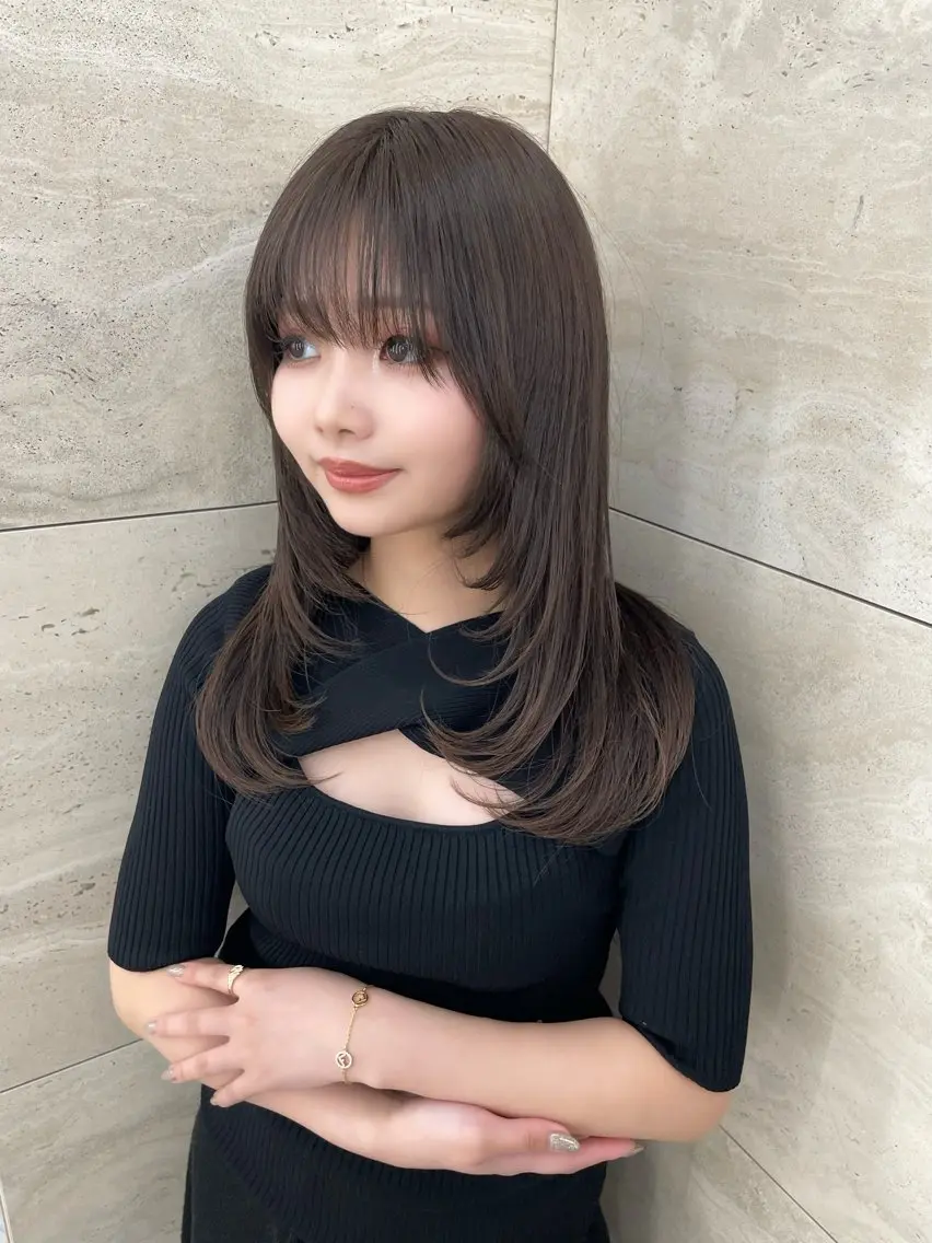 ロング カラー カット ヘアカラー トリートメント 韓国ヘア🇰🇷 レイヤー/芝春樹のヘアスタイル