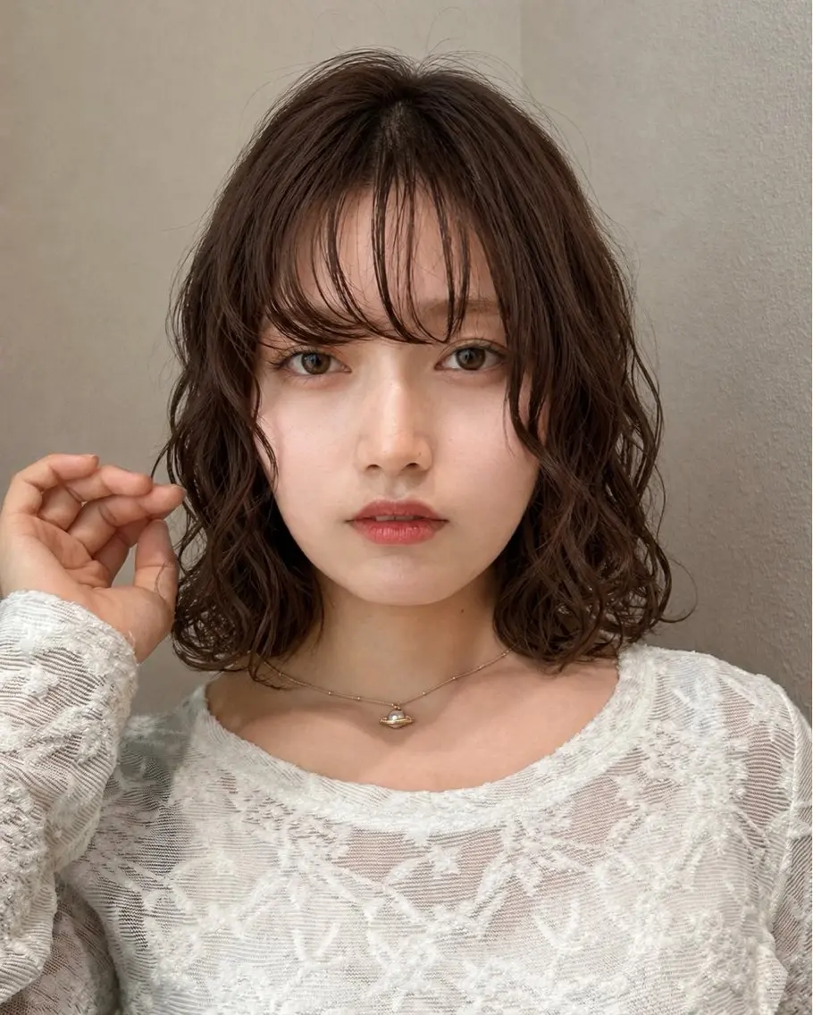 パーマ ボブ 【似合わせ特化🌷】 パーマ/モカのヘアスタイル