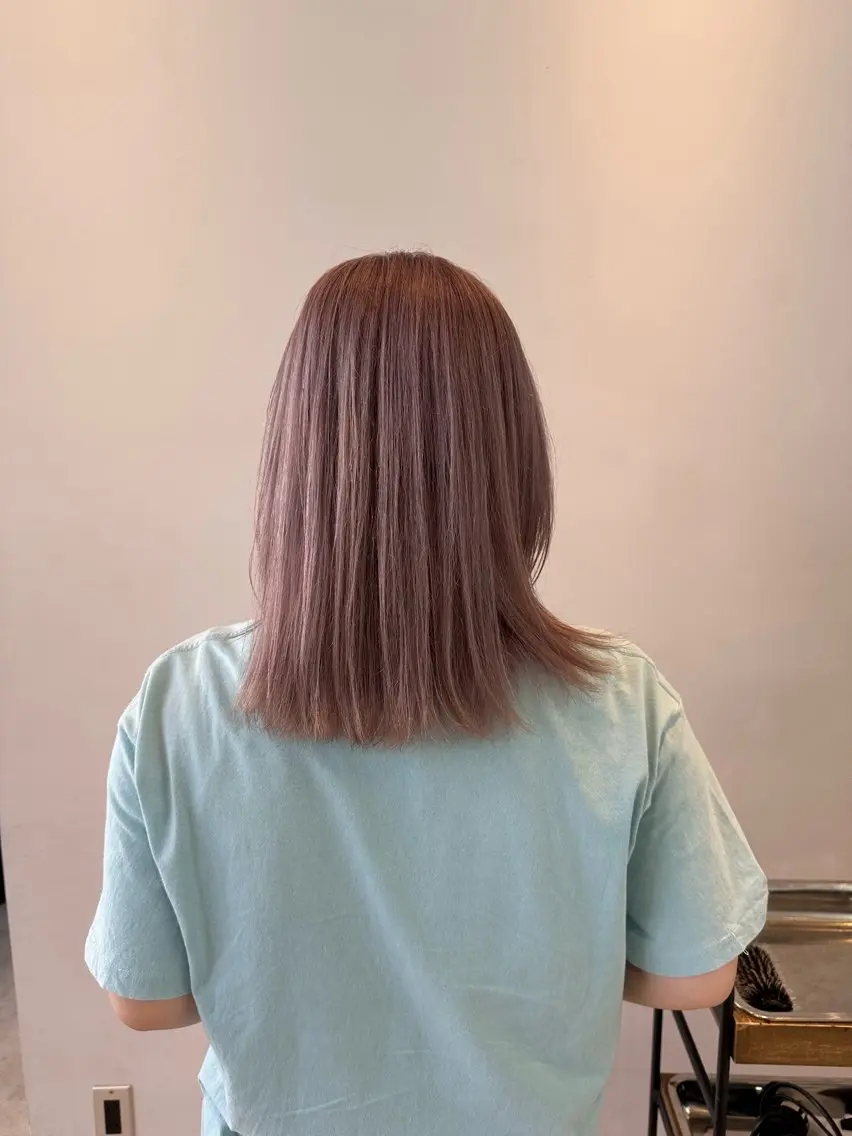 セミロング カラー パープルカラー ヘアカラー トリートメント MEG ✨/デザインカラーのヘアスタイル