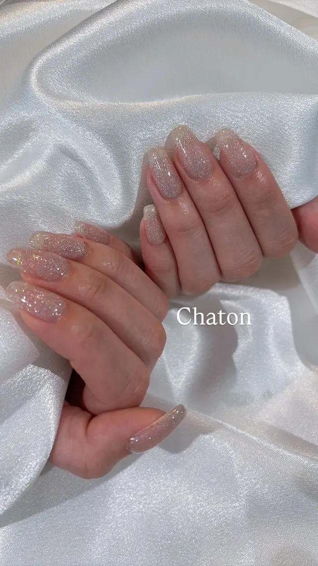 ネイル フラッシュネイル キラキラネイル Chaton TAKAGIのネイルデザイン