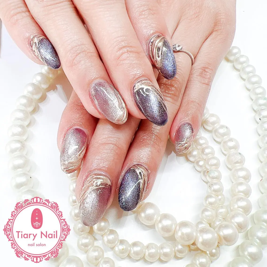 ネイル 桜ネイル 成人式 長さ出し フラッシュネイル フットネイル ハンドネイル 💗🪽Tiary Nail🪽💗のネイルデザイン