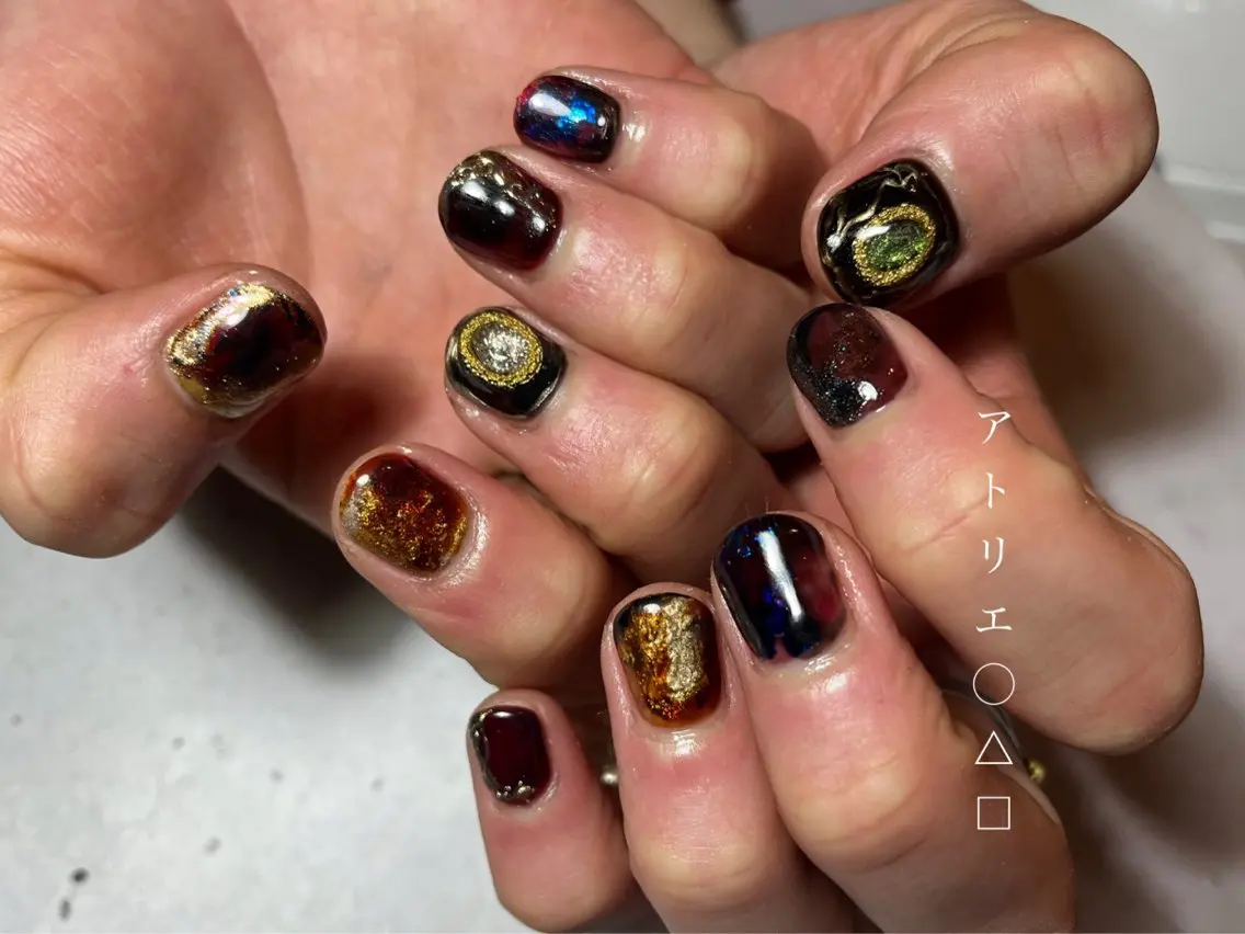 ネイル メンズネイル ハンドネイル アトリエ ○△□のネイルデザイン