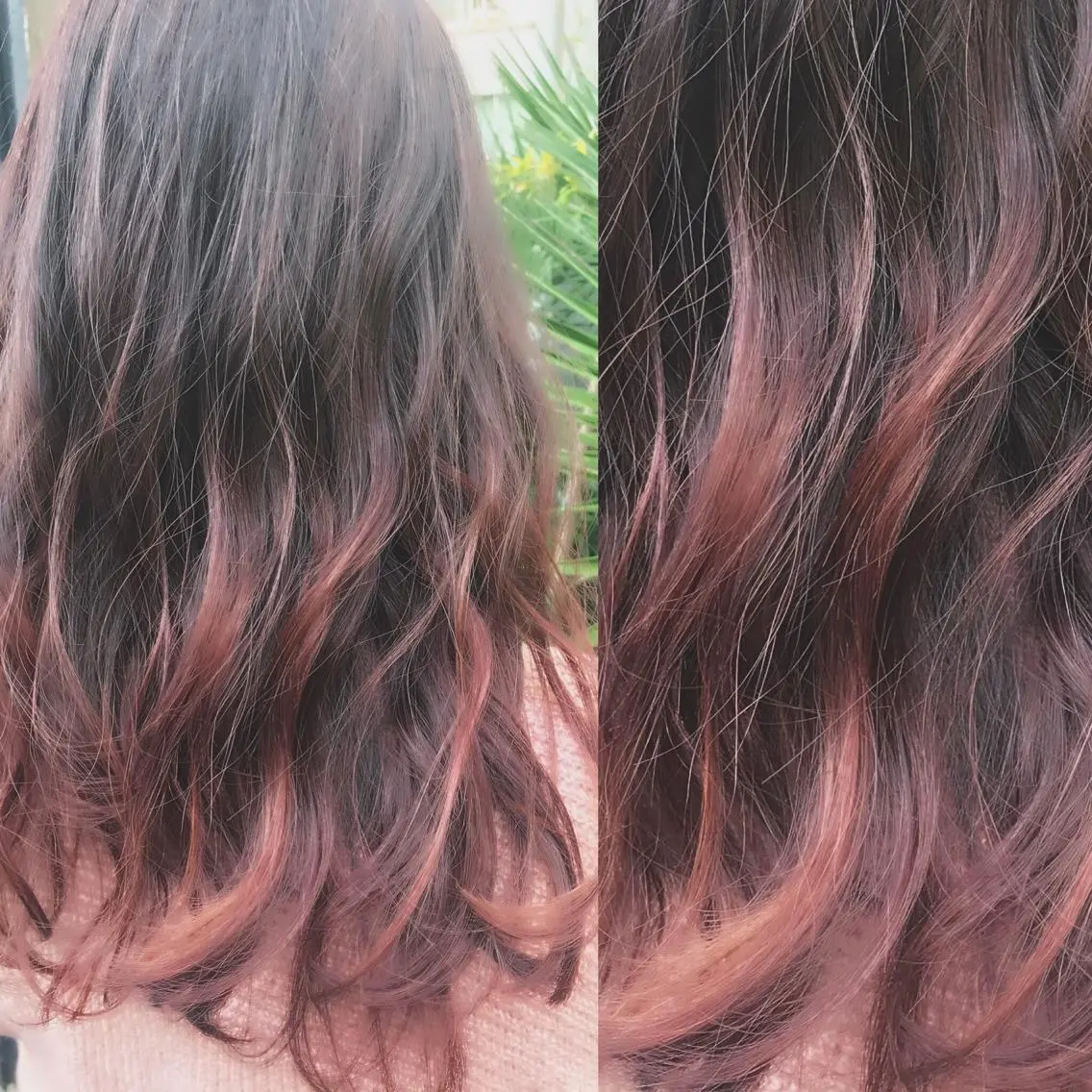セミロング カラー ブリーチ ピンクカラー 上條 航平のヘアスタイル