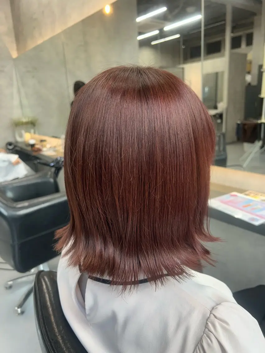 カラー レッドカラー ヘアカラー 銀座/まつエクまつパ 🩵みゆ🩵のマツエク・マツパデザイン