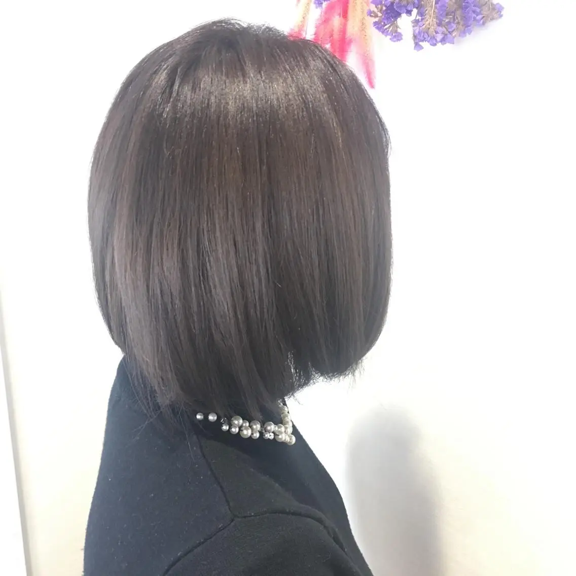 カラー ブリーチ 透明感カラー グレージュ 小顔レイヤー/ ベージュ🤍Rieのヘアスタイル
