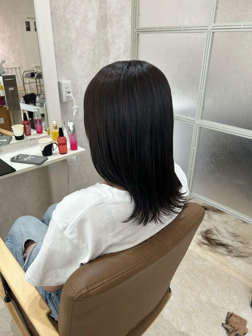 ミディアム カラー ヘアカラー トリートメント ヘアセット 💙まこと💙艶 カラー(Rico)のヘアスタイル