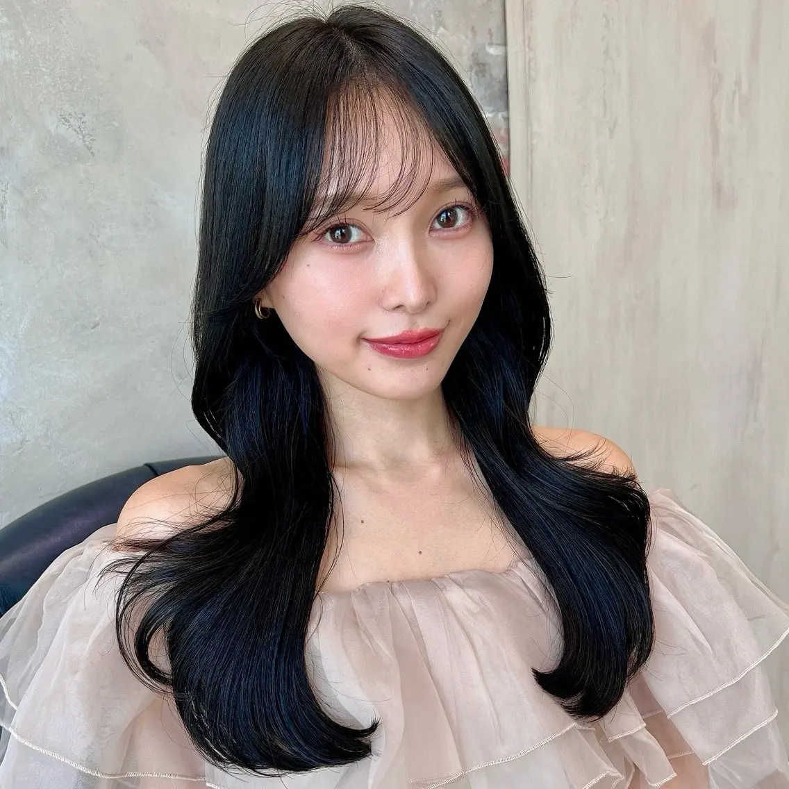 ロング くびれヘア 顔周りカット 韓国風ヘア レイヤーカット 🧡くびれヘア/前髪 顔周り🧡久原結衣のヘアスタイル