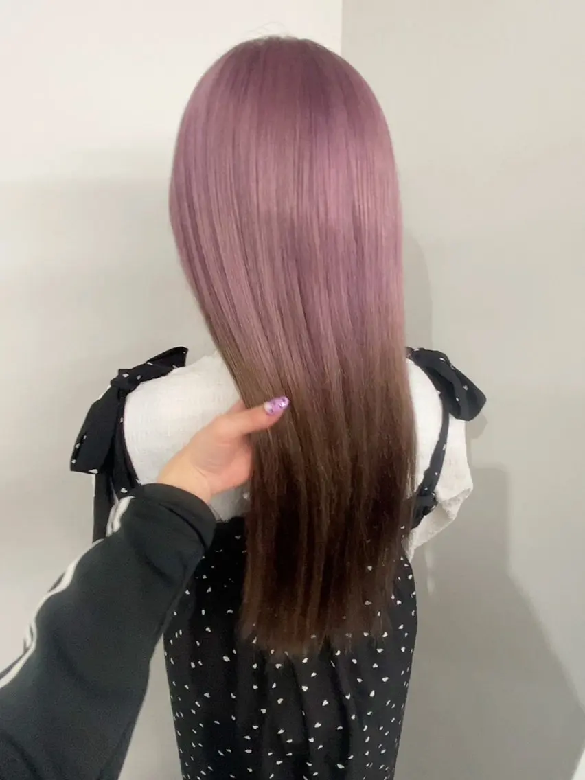 ロング ヘアカラー トリートメント ヘアセット 🫧ハイトーンカラー / RINA🩵のヘアスタイル