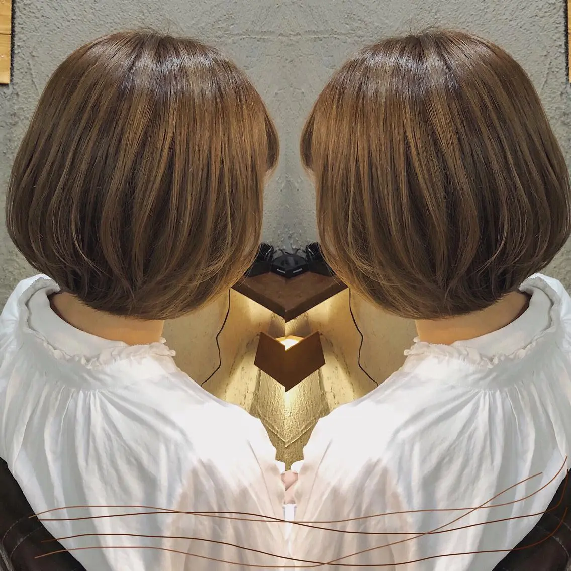 カラー ベージュカラー ブリーチ 後藤 陽花子のヘアスタイル