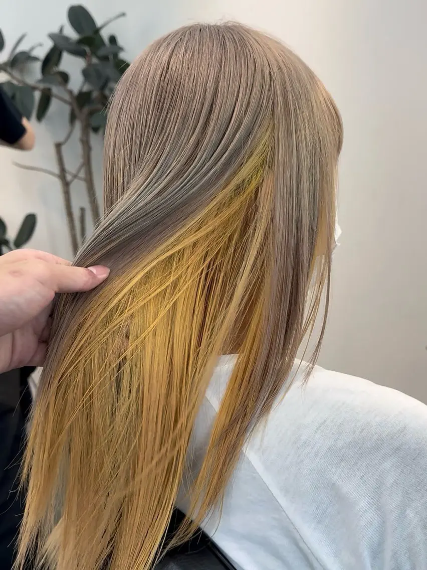 カラー ベージュカラー ホワイトベージュ イエローカラー Sugahara Shunkiのヘアスタイル