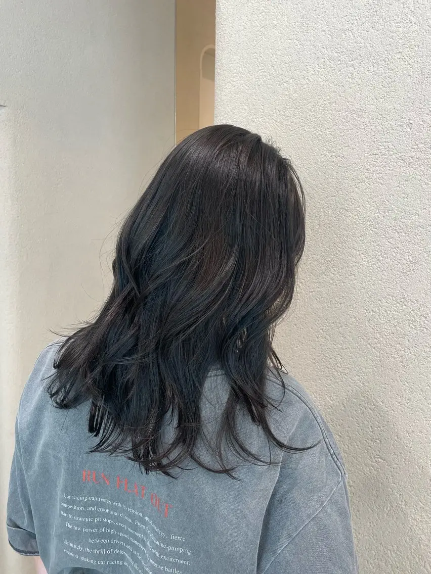 セミロング カラー 透明感カラー グレージュ オリーブグレージュ オリーブグレー カット ヘアカラー トリートメント 暖色系カラー/オリー ブカラー💚宮城のヘアスタイル