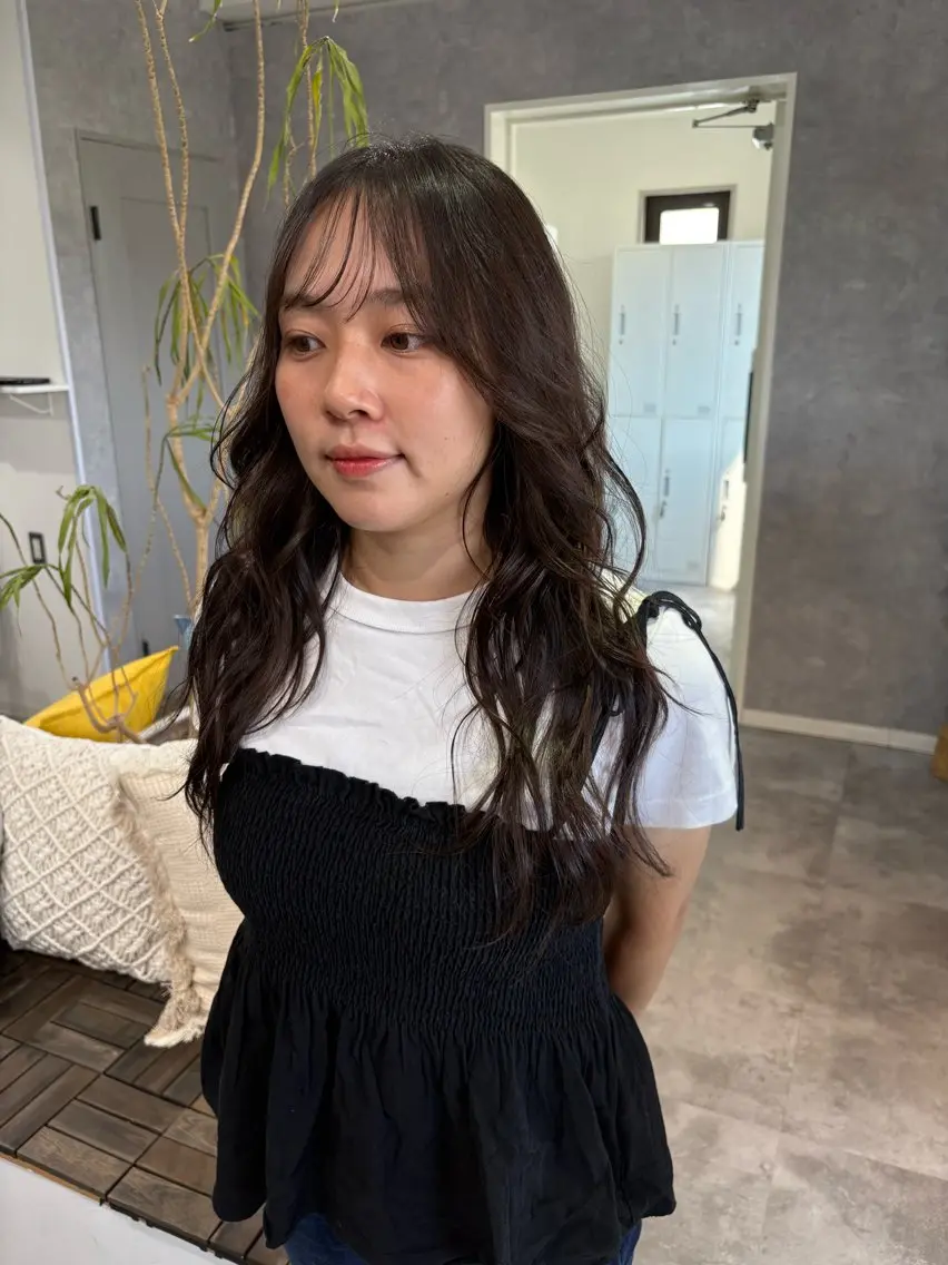ロング レイヤーカット カット ヘアカラー 大人上品特化 レイヤー🇺🇸山村のヘアスタイル