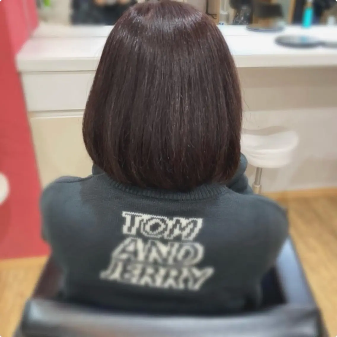 ミディアム カラー 髪質改善 カット トリートメント KON|ごまかさない 艶。酸熱×精密カットのヘアスタイル