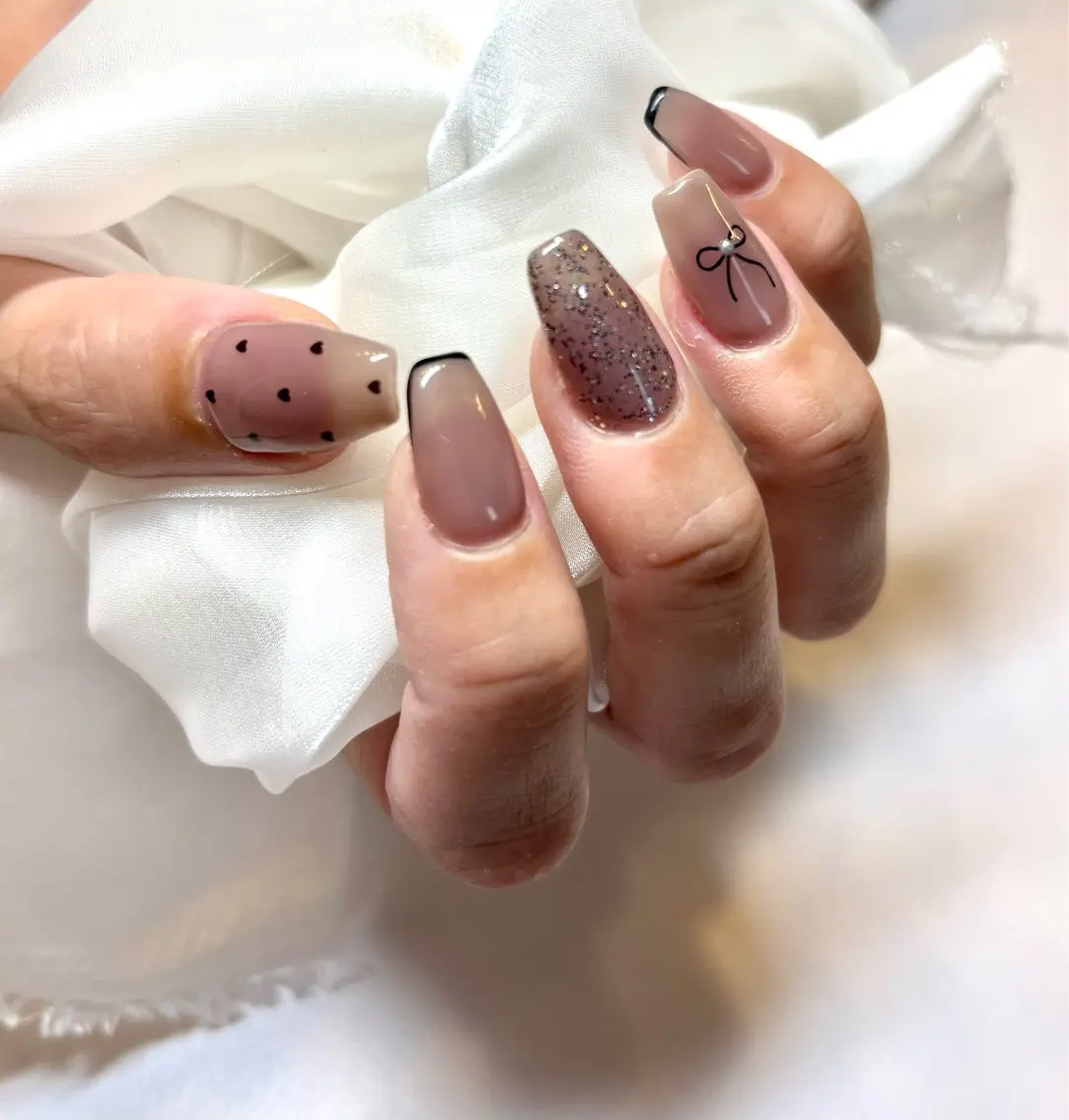 ネイル ハンドネイル ️🩵Merci Miyu 南堀江️のネイルデザイン