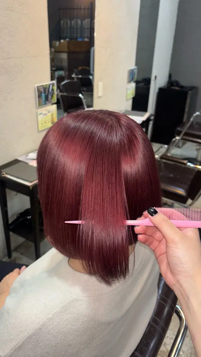 ミディアム カラー ヘアカラー 小池 かなこのヘアスタイル