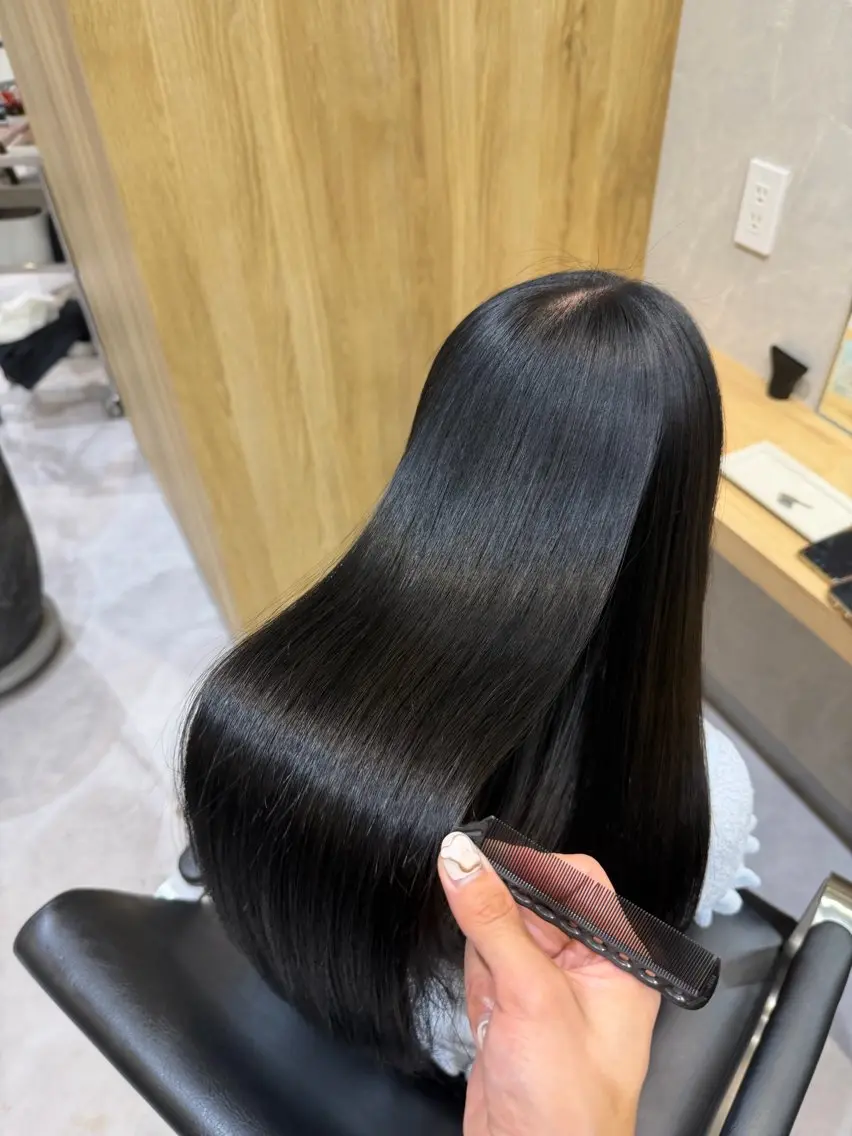 ロング 縮毛矯正 ヘアカラー 縮毛矯正 トリートメント 縮毛矯正/メンズ カット栄 伊藤 翔哉のヘアスタイル