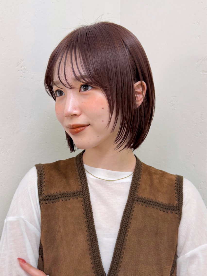 ショート カラー 🥑🫧田實 紗和 ボブ/暖色カラー🩰のヘアスタイル
